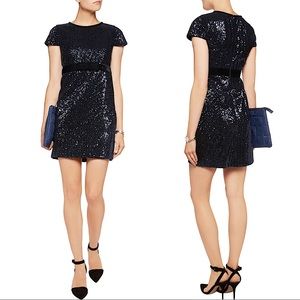 Maje Ketsia Midnight Blue Sequin Mini Dress